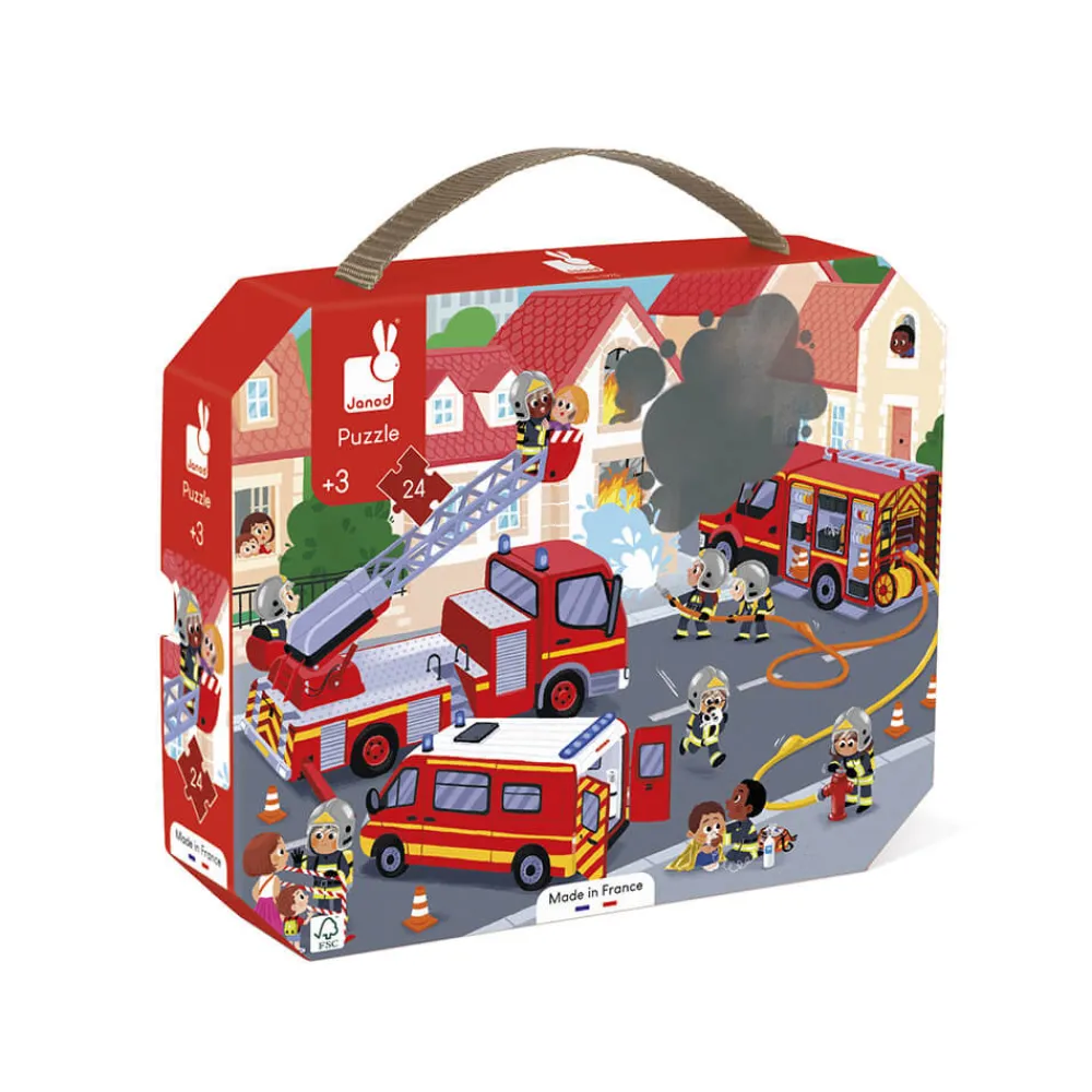 Janod Puzzles Fabriqués En France|Puzzles 20 À 49 Pièces*Puzzle Pompiers 24 pièces