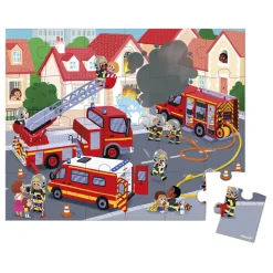 Janod Puzzles Fabriqués En France|Puzzles 20 À 49 Pièces*Puzzle Pompiers 24 pièces