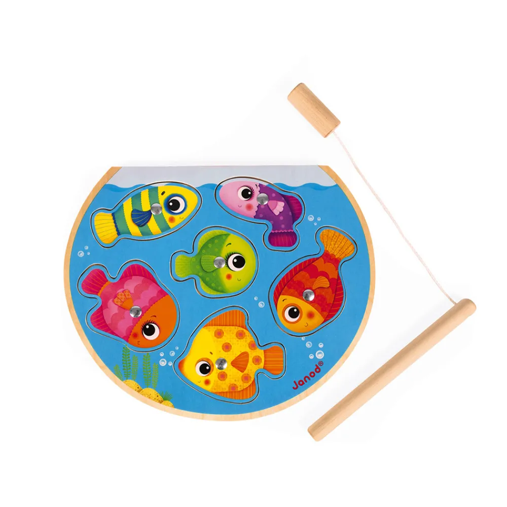 Janod Puzzles Magnétiques|Jouets Magnétiques*Puzzle Speedy Fish (bois)