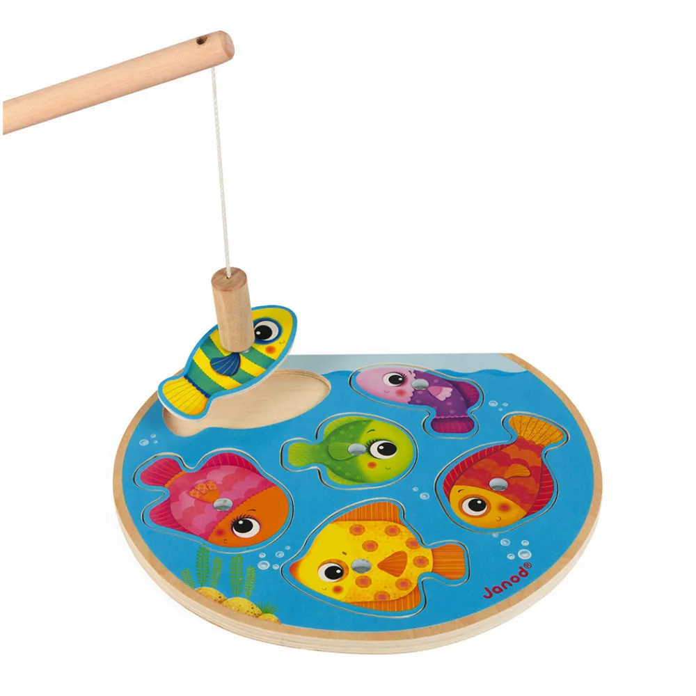 Janod Puzzles Magnétiques|Jouets Magnétiques*Puzzle Speedy Fish (bois)