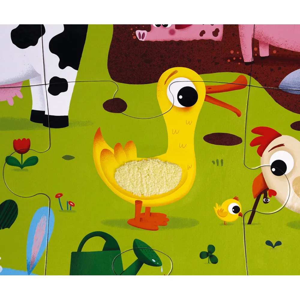 Janod Tracteurs & Animaux De La Ferme|Puzzles 20 À 49 Pièces*Puzzle Tactile de la Ferme 20 pièces