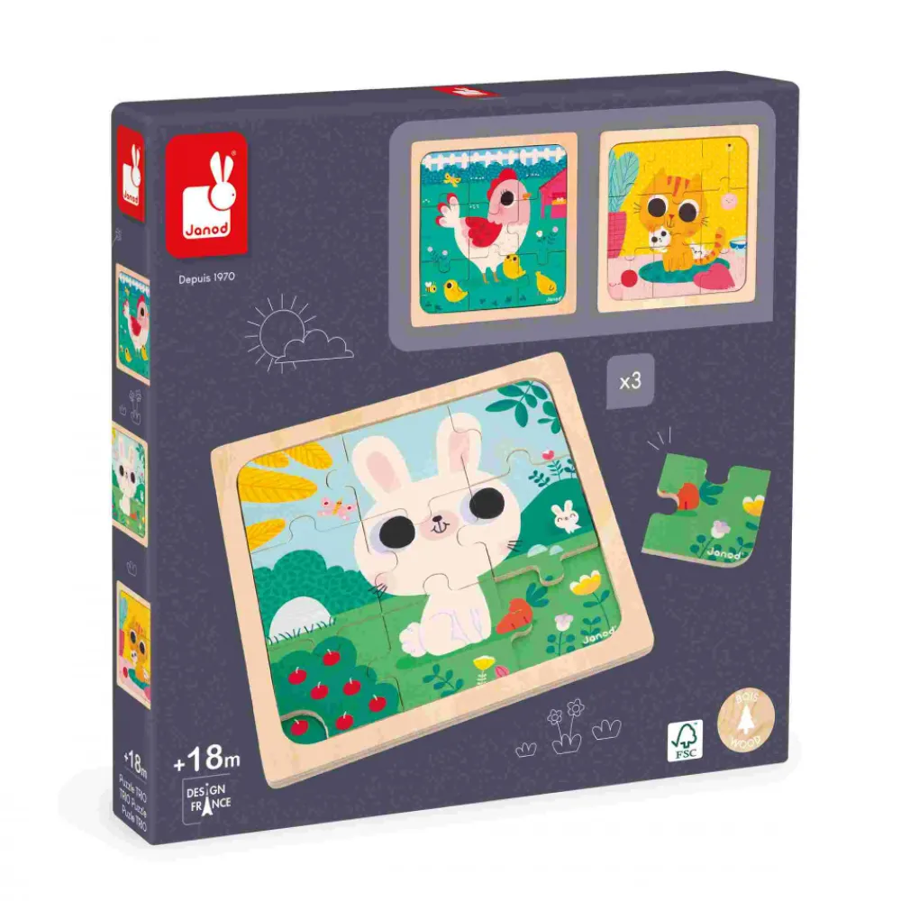 Janod Puzzles En Bois Premier Âge|Puzzles En Bois Premier Âge*Puzzle Trio