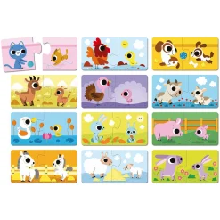 Janod Jeux De Mémoire & D'Associations|Jeux Éducatifs Maternelle*Puzzles Parents et Bébés Animaux