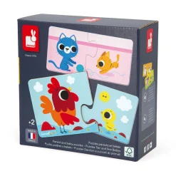 Janod Jeux De Mémoire & D'Associations|Jeux Éducatifs Maternelle*Puzzles Parents et Bébés Animaux