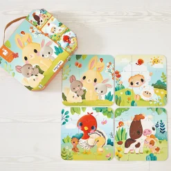 Janod Tracteurs & Animaux De La Ferme|Puzzles Fabriqués En France*Puzzles Évolutifs Animaux Ferme
