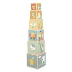 Janod Cubes & Pyramides|Manipulation & Encastrement*Pyramide 6 cubes Pure