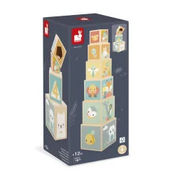 Janod Cubes & Pyramides|Manipulation & Encastrement*Pyramide 6 cubes Pure
