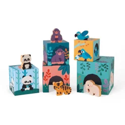 Janod Cubes & Pyramides|Manipulation & Encastrement*Pyramide en carton et figurines en bois Les Animaux - Partenariat WWF®