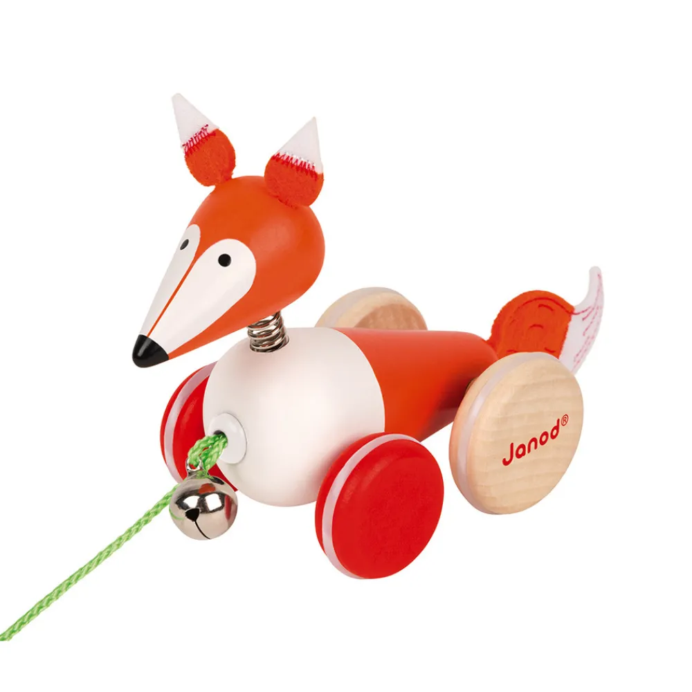 Janod Jouets À Promener & À Pousser*Renard à Promener Zigolos (bois)