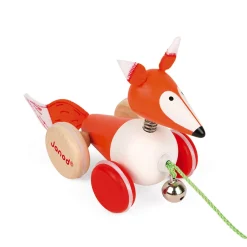 Janod Jouets À Promener & À Pousser*Renard à Promener Zigolos (bois)