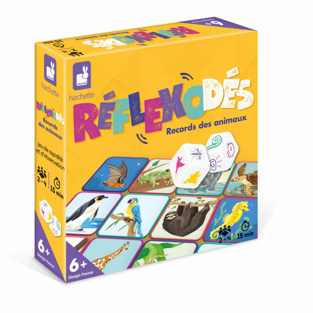 Janod Jeux De Rapidité & De Stratégie|Jeux De Mémoire & D'Associations*RéflexoDés - Animaux