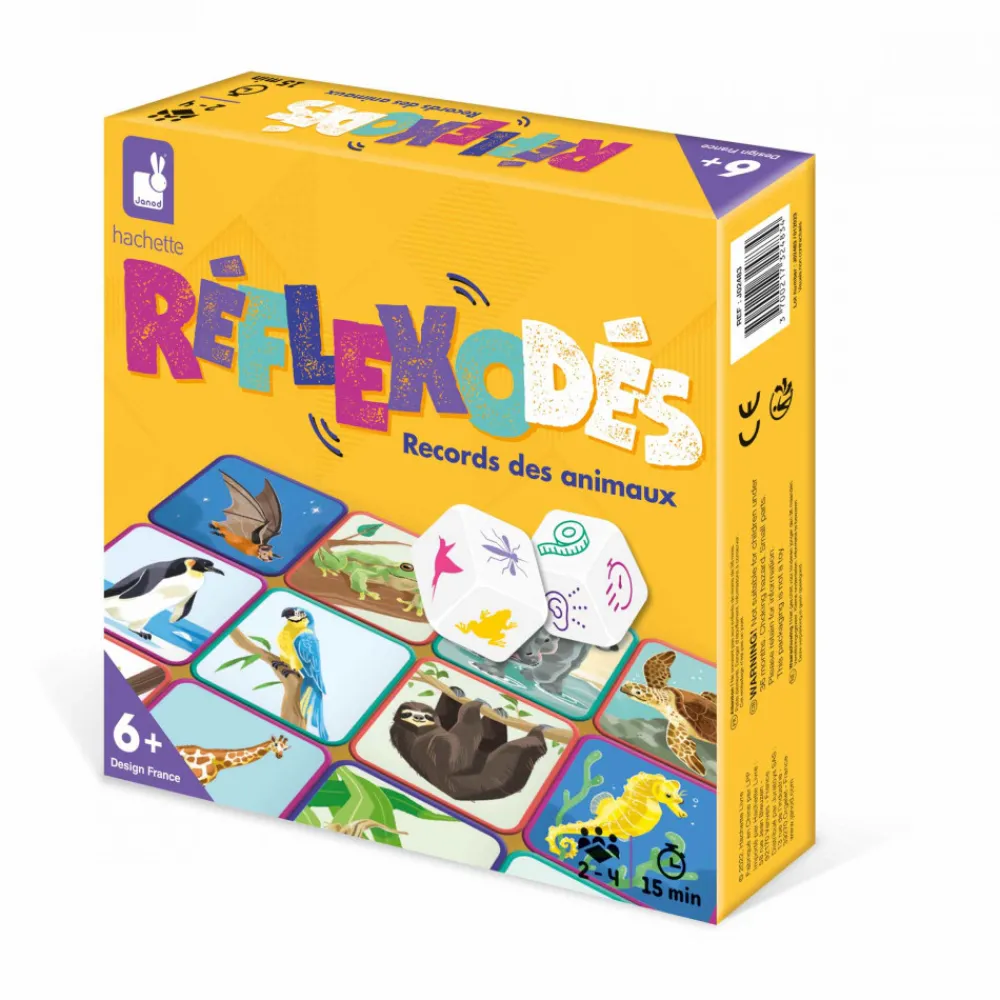 Janod Jeux De Rapidité & De Stratégie|Jeux De Mémoire & D'Associations*RéflexoDés - Animaux