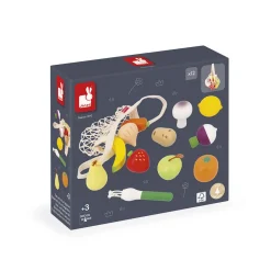 Janod Cuisines, Dinettes & Marchandes*Set 12 Fruits et Légumes Filet Mamie Soleil