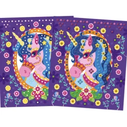 Janod Mosaïques & Gommettes|Collection "Les Ateliers Du Calme"*Set Créatif Mosaïques en Mousse Poneys et Licornes