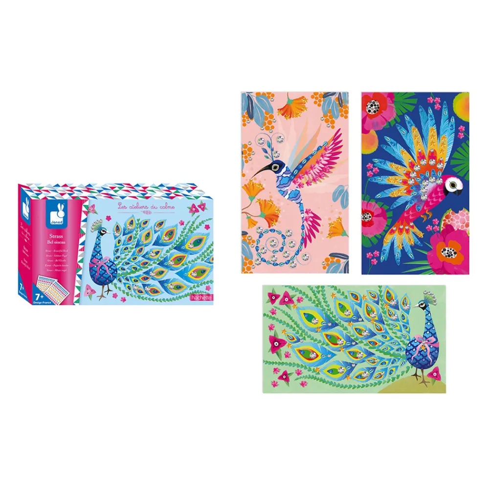 Janod Sable, Paillettes, Dorure & Strass|Collection "Les Ateliers Du Calme"*Set Créatif Strass Bel Oiseau