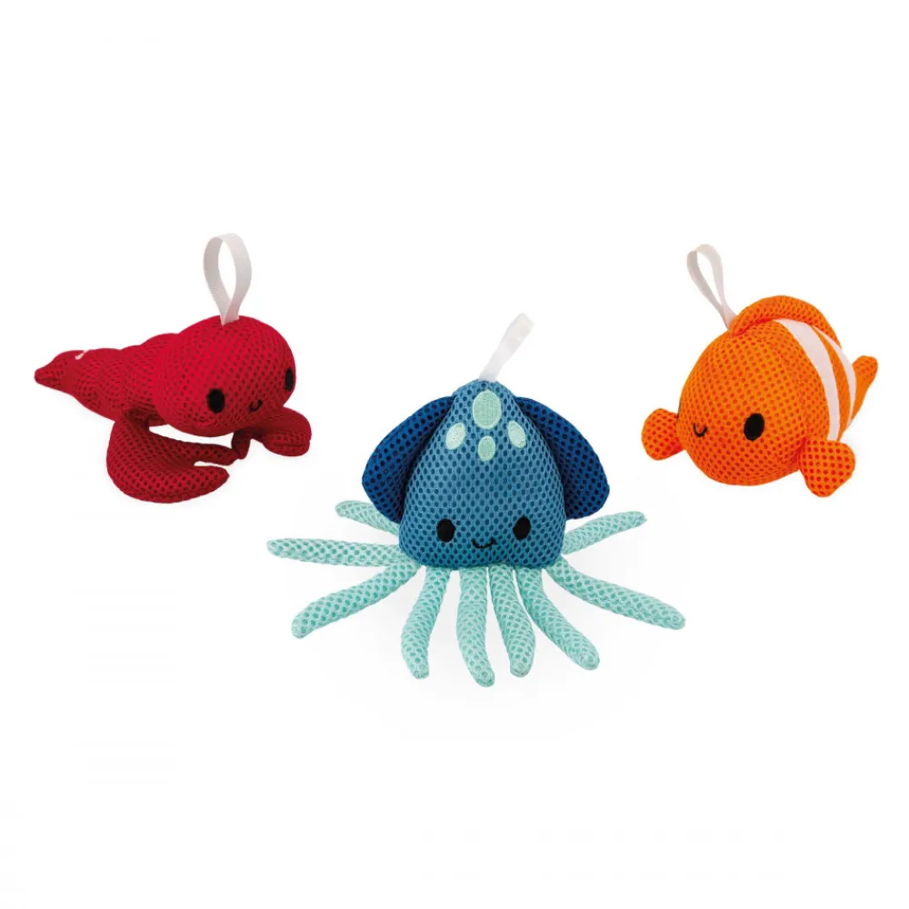 Janod Gicleurs & Éponges De Bain*Set de 3 Eponges de Bain Animaux Marins