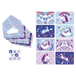 Janod Tampons & Papeterie*Set d'invitations Licorne Dreamland