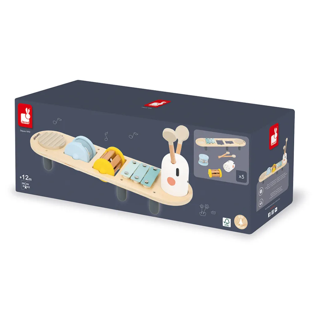 Janod Jouets Musicaux*Stand d'Éveil Sonore Chenille Sweet Cocoon