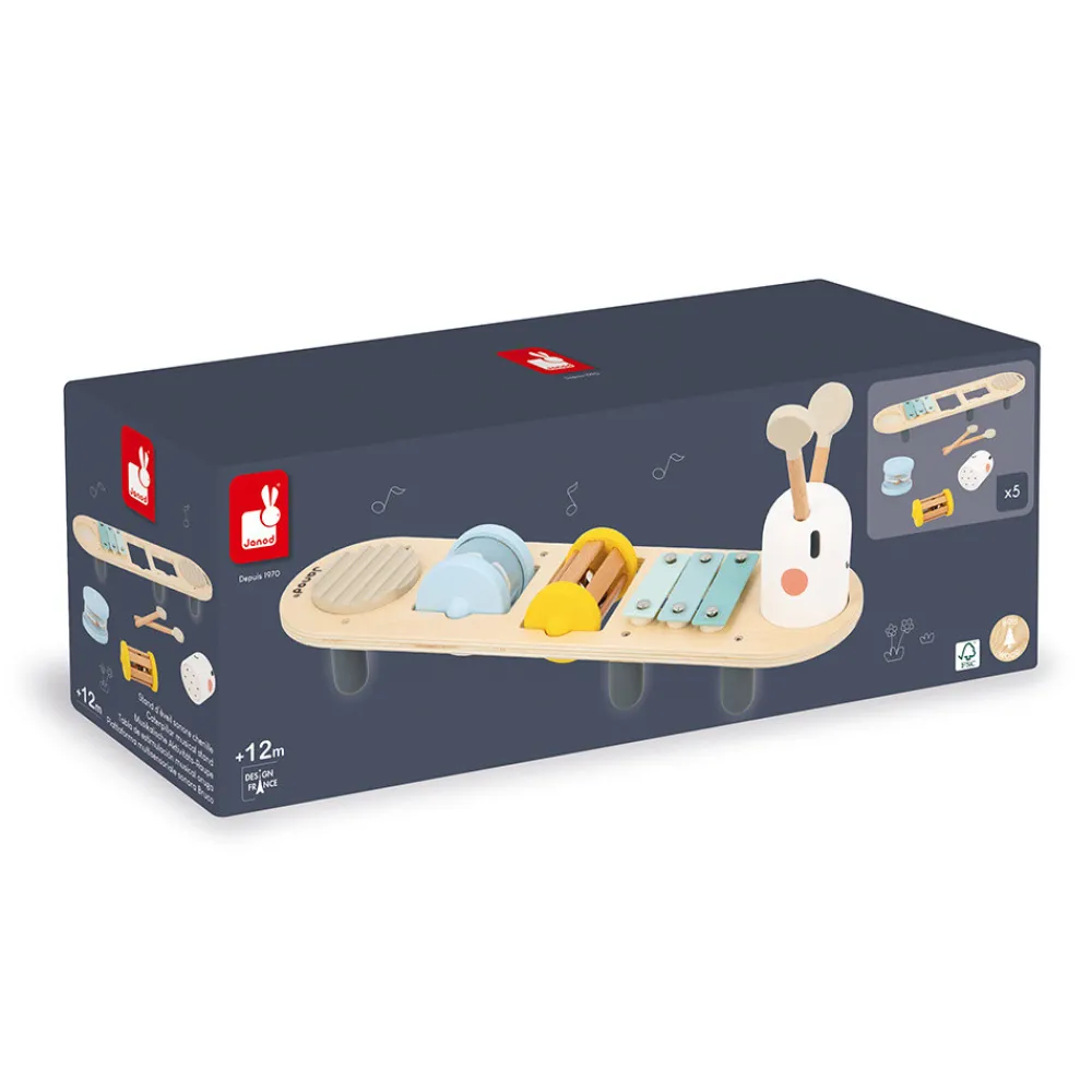 Janod Jouets Musicaux*Stand d'Éveil Sonore Chenille Sweet Cocoon
