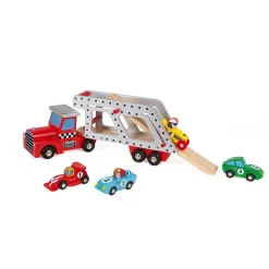 Janod Véhicules, Garages & Voitures|Trains & Véhicules*Story - Camion Porte-Voitures (bois)