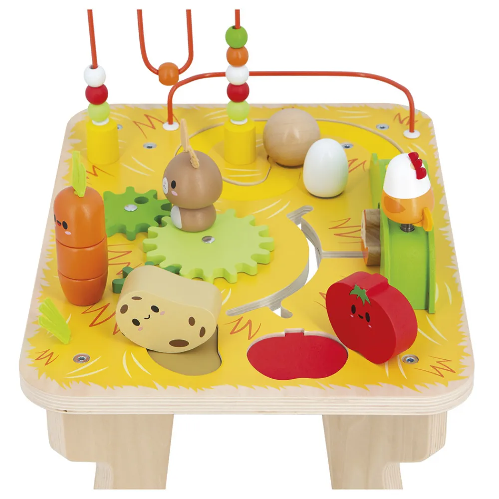 Janod Tracteurs & Animaux De La Ferme|Formes & Couleurs*Table d'Activités Ferme en bois