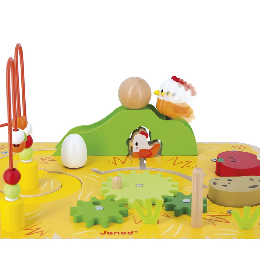 Janod Tracteurs & Animaux De La Ferme|Formes & Couleurs*Table d'Activités Ferme en bois