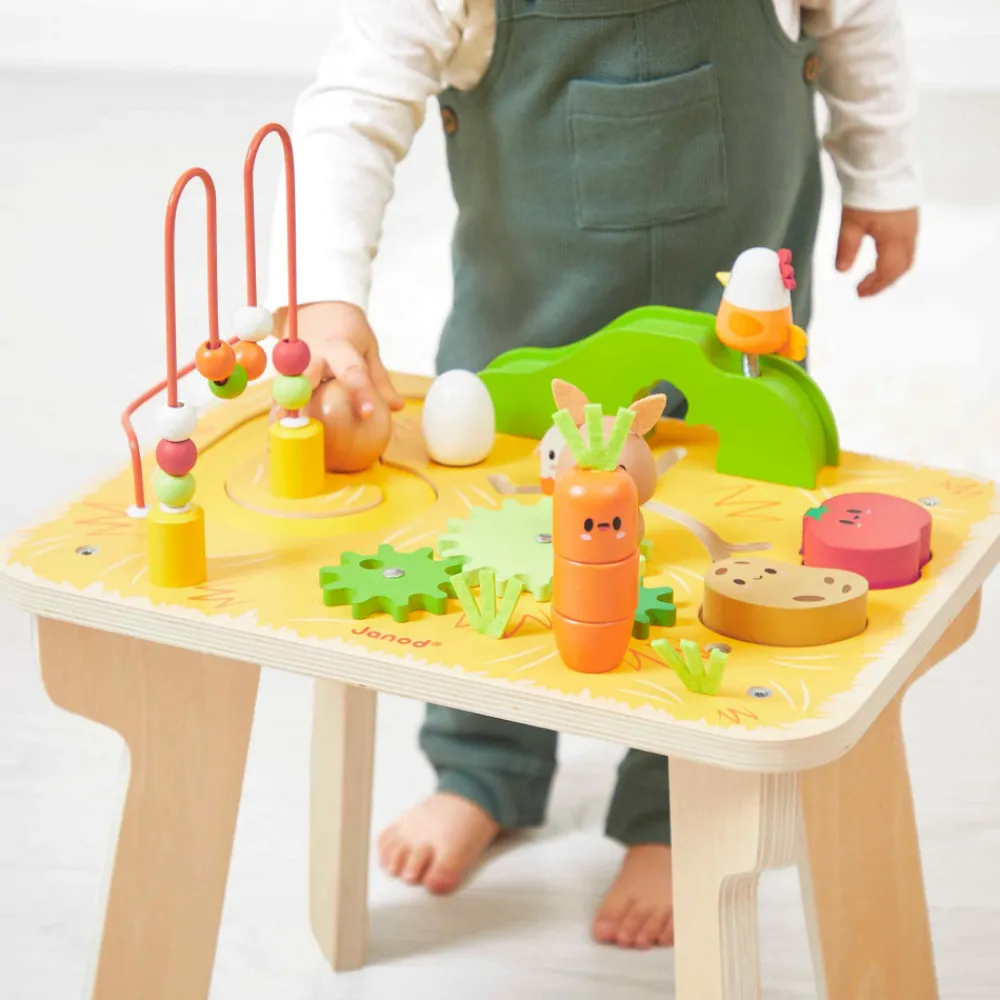 Janod Tracteurs & Animaux De La Ferme|Formes & Couleurs*Table d'Activités Ferme en bois