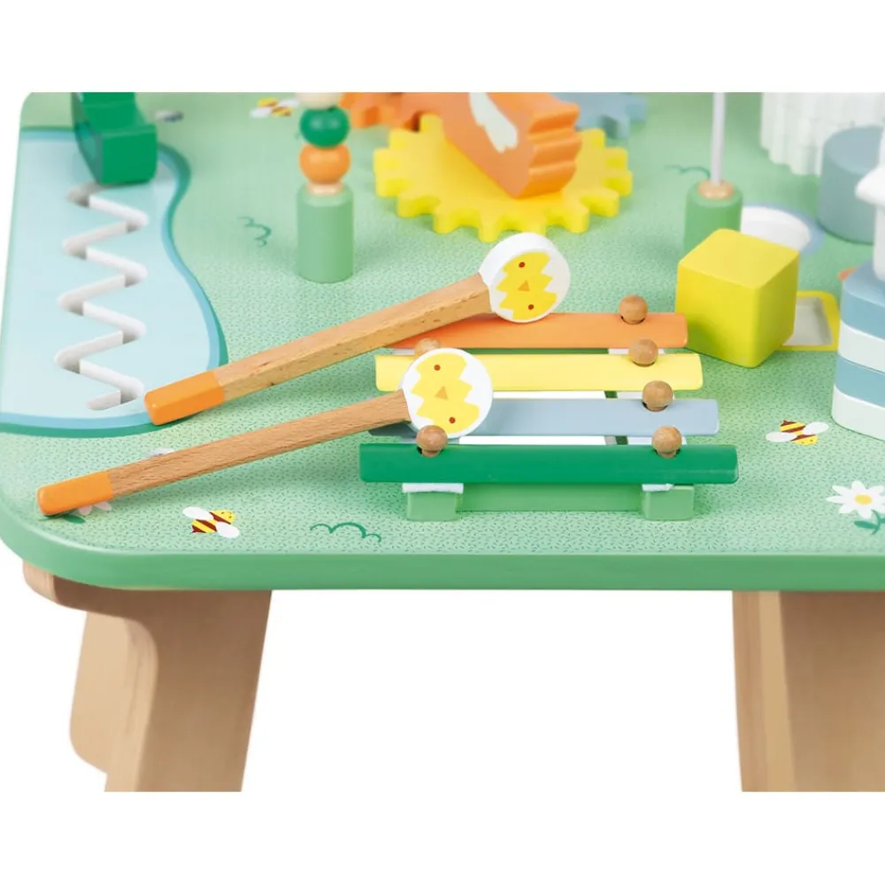 Janod Formes & Couleurs|Bouliers, Loopings & Panneaux D'Activités*Table d'Activités Jolie Prairie (bois)
