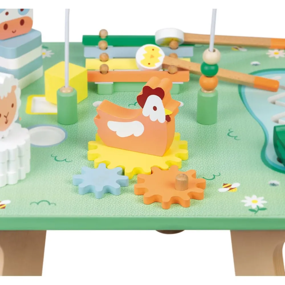 Janod Formes & Couleurs|Bouliers, Loopings & Panneaux D'Activités*Table d'Activités Jolie Prairie (bois)