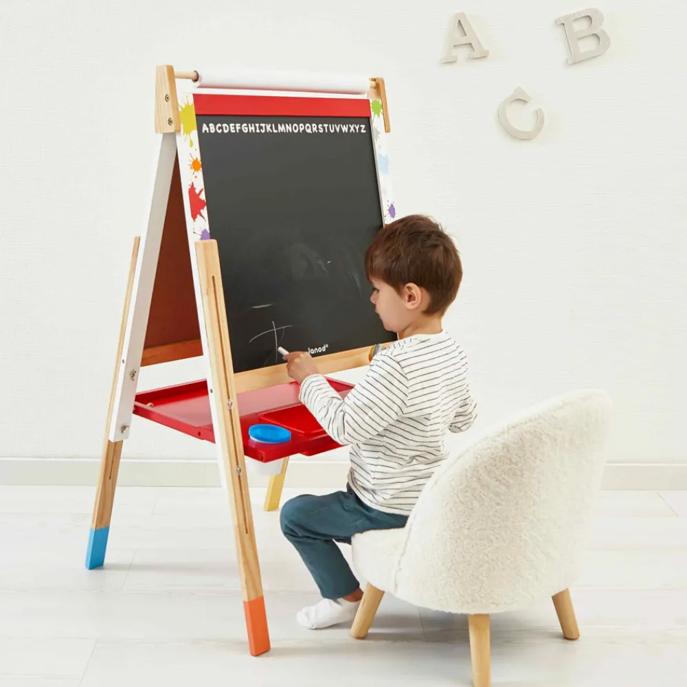 Janod Tableaux, Ardoises & Magnets|Jeux Éducatifs Primaire*Tableau Réglable Splash (bois)