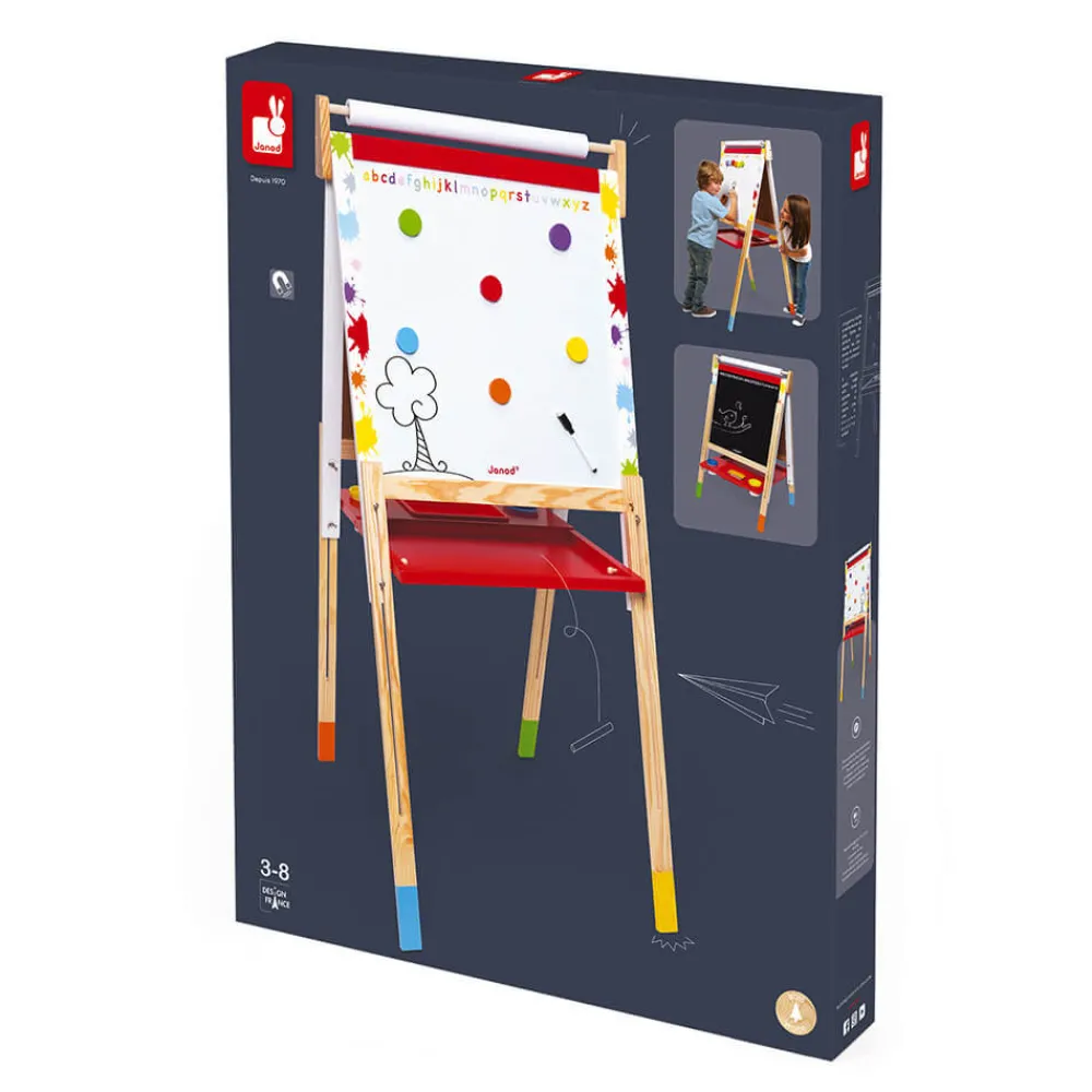 Janod Tableaux, Ardoises & Magnets|Jeux Éducatifs Primaire*Tableau Réglable Splash (bois)