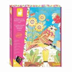 Janod Peinture Par Numéro & Coloriage|Collection "Les Ateliers Du Calme"*Tableaux Dorés Peinture Aquarelle Jardin