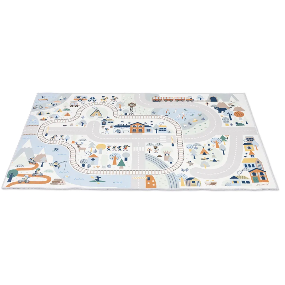 Janod Tapis & Déco|Tables & Mobilier*Tapis avec circuit Vallée blanche - Cross Roads