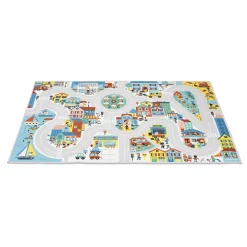 Janod Tapis & Déco|Tables & Mobilier*Tapis avec circuit Ville - Cross Roads