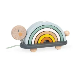 Janod Formes & Couleurs|Jouets À Promener & À Pousser*Tortue Arc-en-ciel Sweet Cocoon (bois)