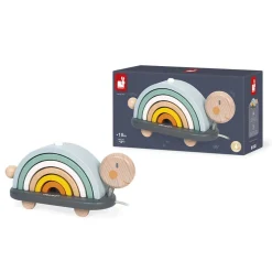 Janod Formes & Couleurs|Jouets À Promener & À Pousser*Tortue Arc-en-ciel Sweet Cocoon (bois)