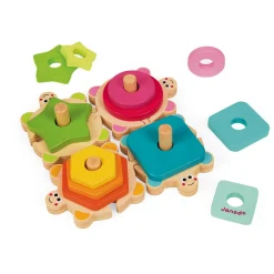Janod Formes & Couleurs|Manipulation & Encastrement*Tortues des Formes I wood (bois)