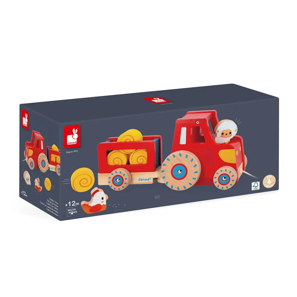 Janod Tracteurs & Animaux De La Ferme|Jouets À Promener & À Pousser*Tracteur à Tirer