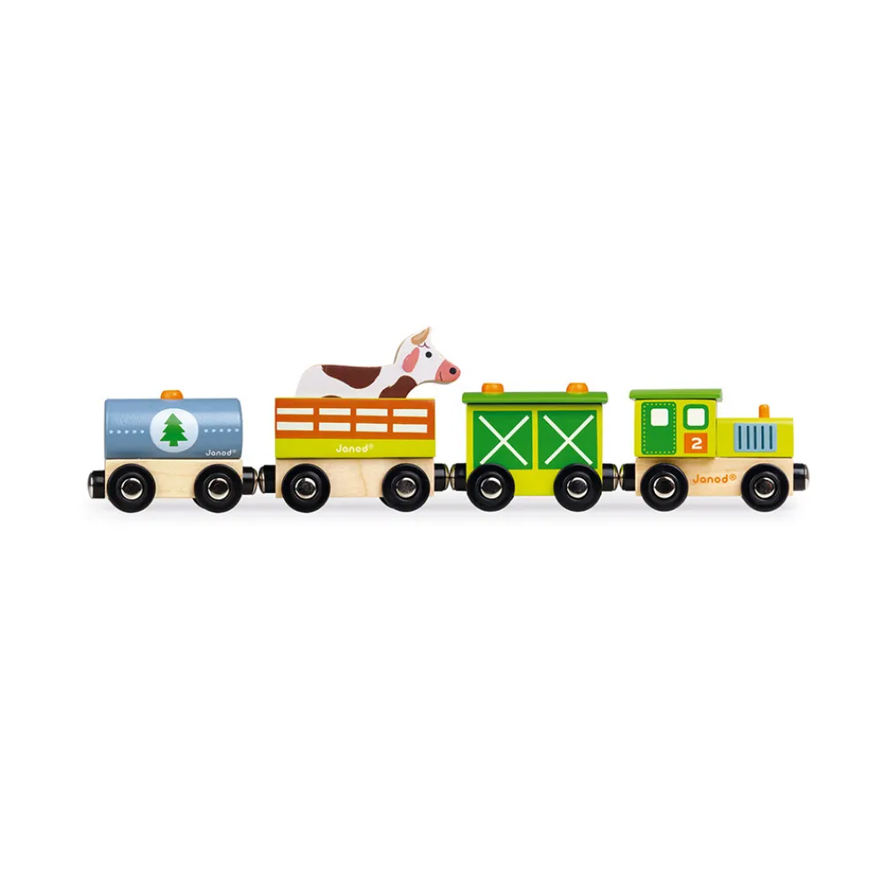 Janod Trains & Circuits|Tracteurs & Animaux De La Ferme*Train Ferme Story (bois)