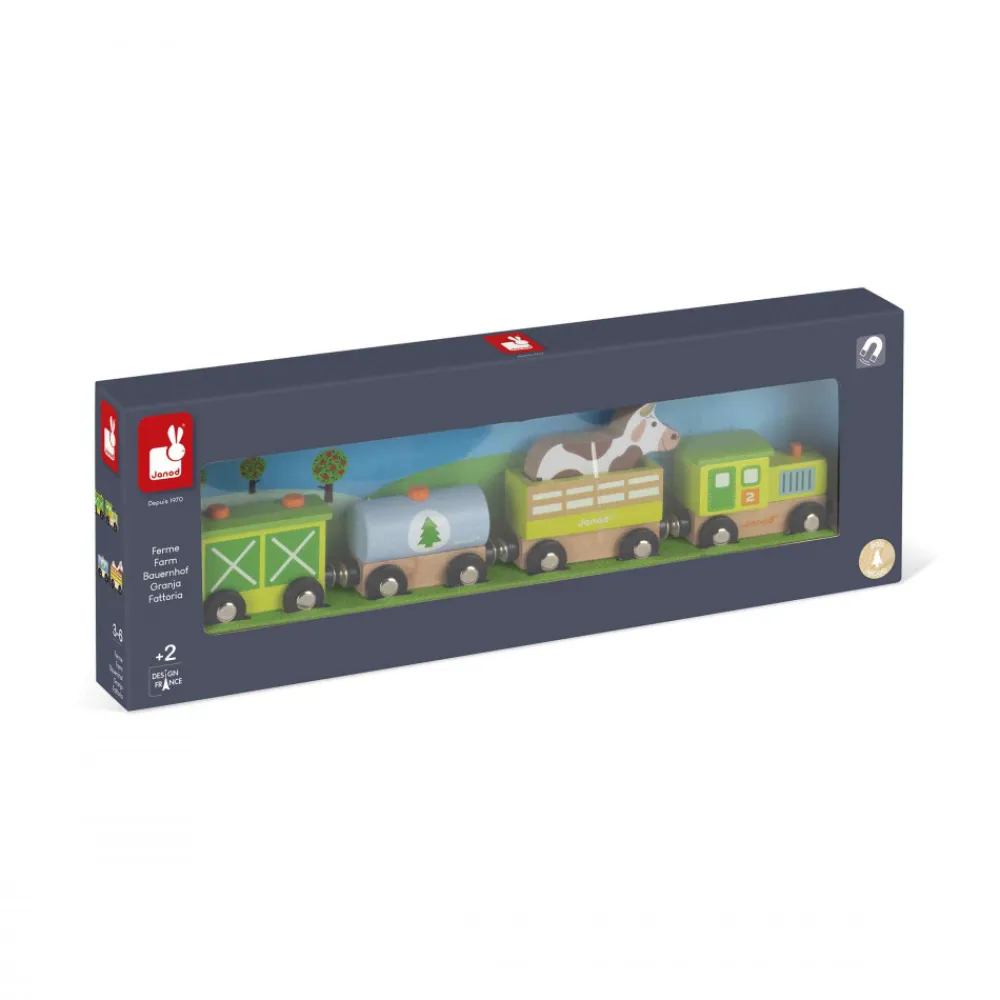 Janod Trains & Circuits|Tracteurs & Animaux De La Ferme*Train Ferme Story (bois)