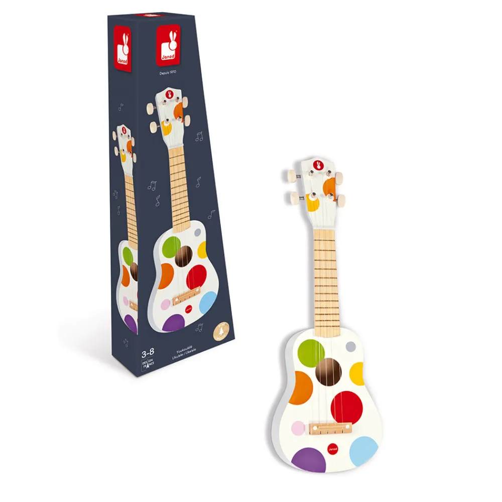 Janod Jouets Musicaux*Ukulélé Confetti (bois)