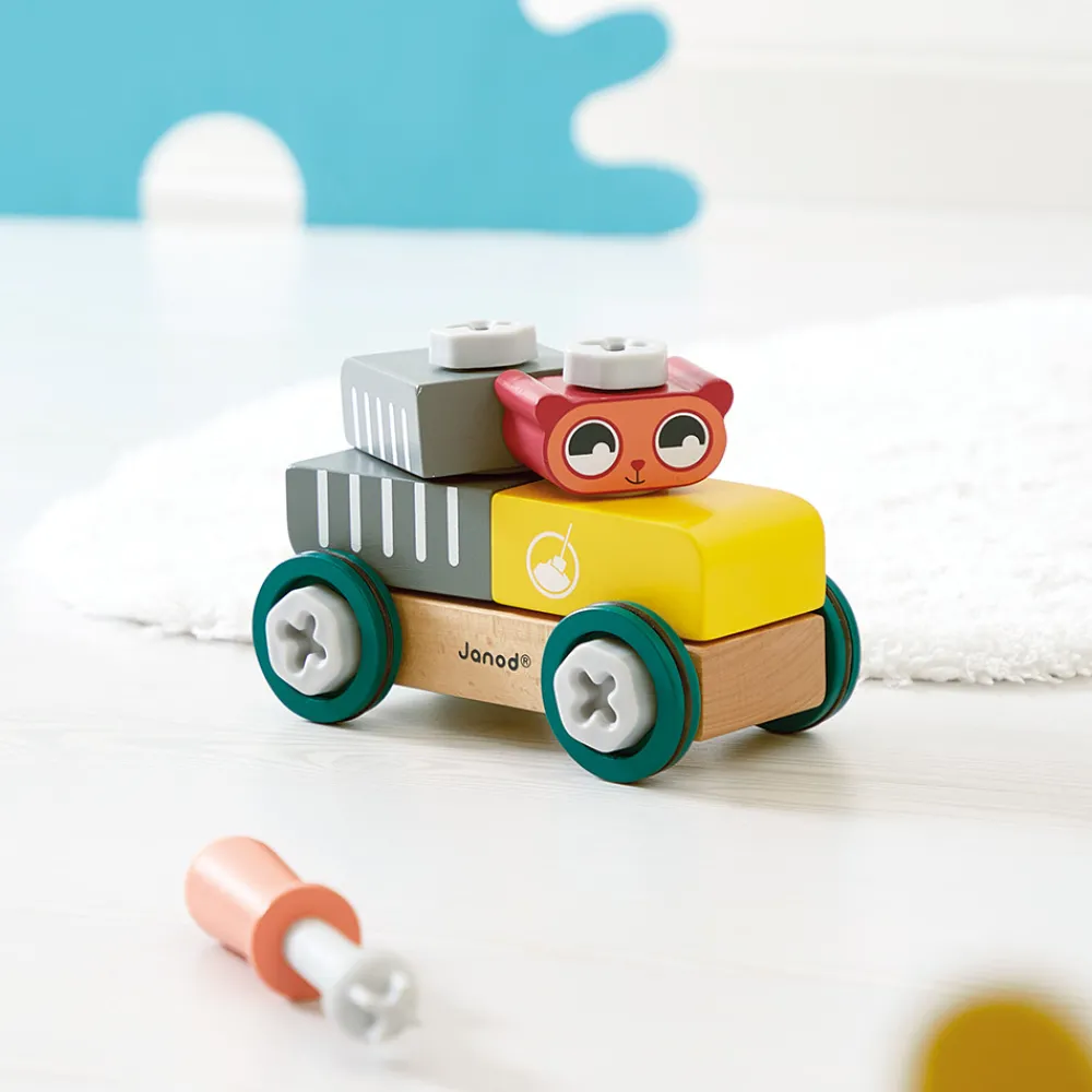 Janod Jeux De Construction|Établis, Outils & Bricolage*Voiture à Bricoler Ours Brico'Kids