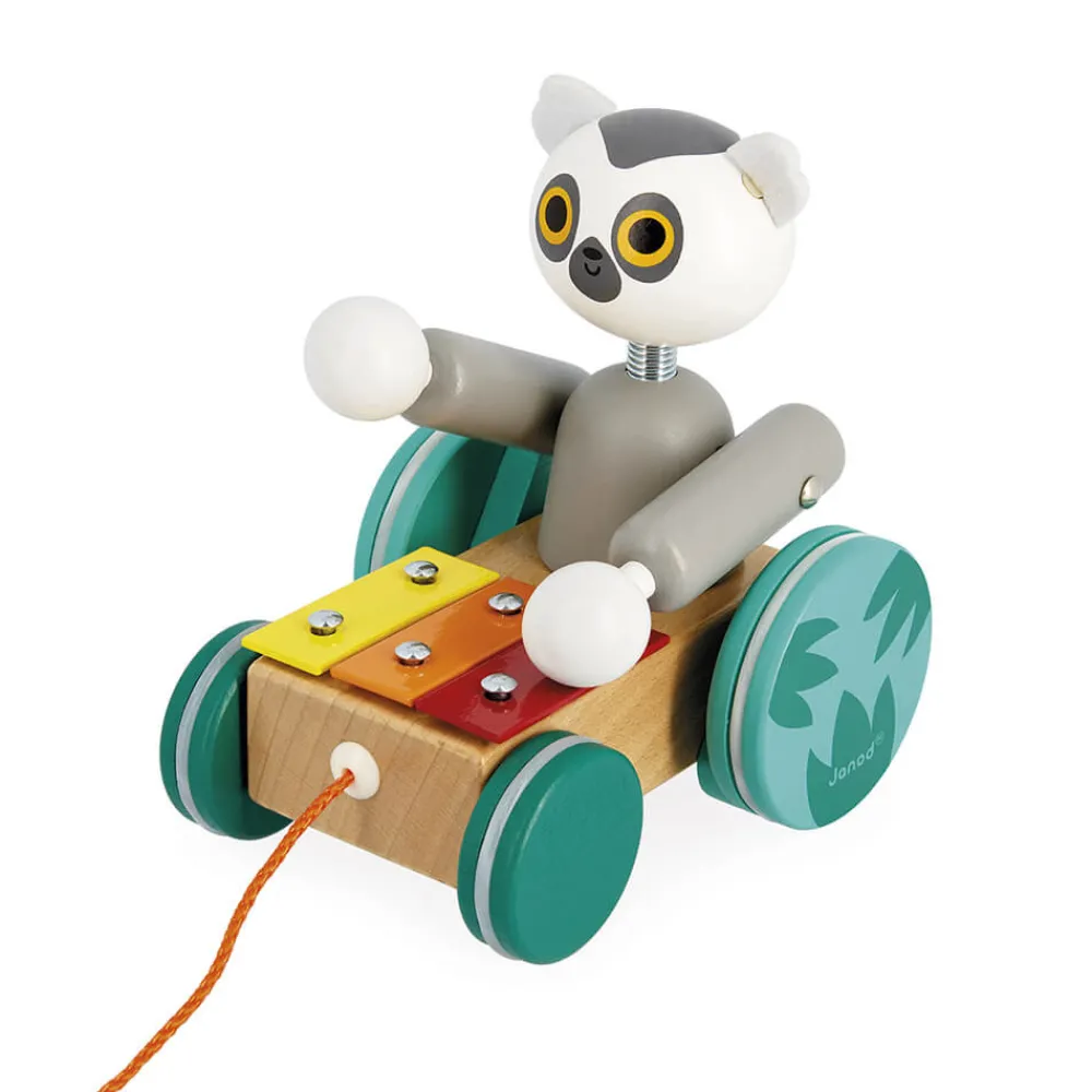 Janod Manipulation & Encastrement|Jouets À Promener & À Pousser*Xylo Lémurien à Tirer Tropik